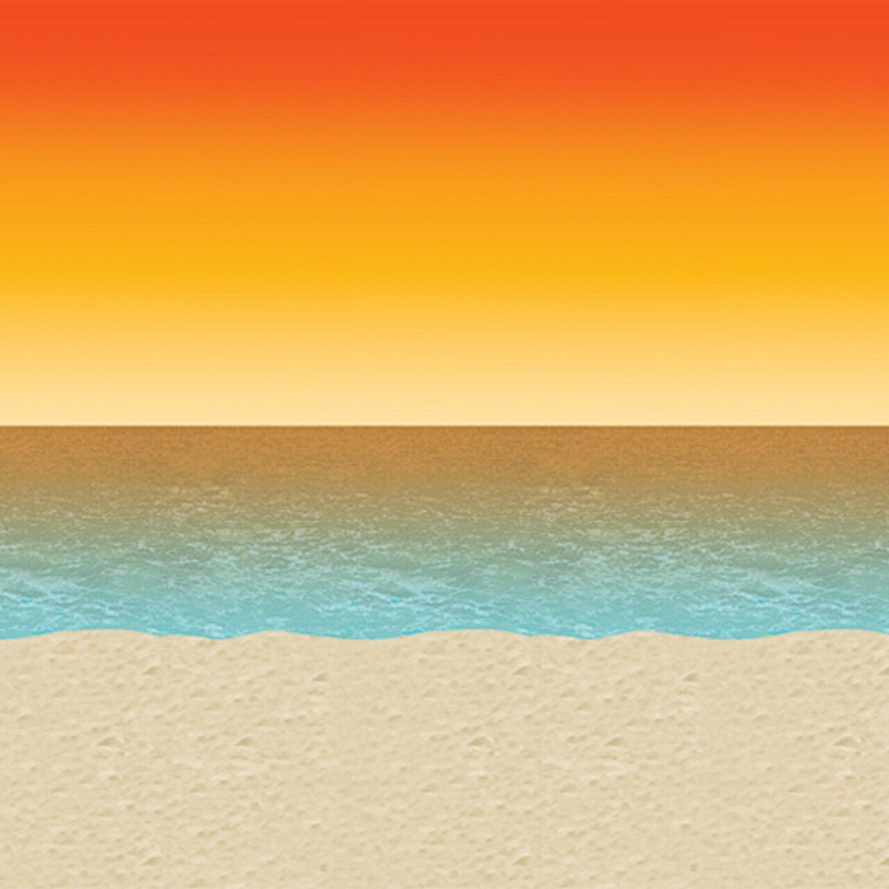 Party Central Pack of 6 Orange and Blue Luau Sunset Themed Photo Backdrop Party Decorations 30'